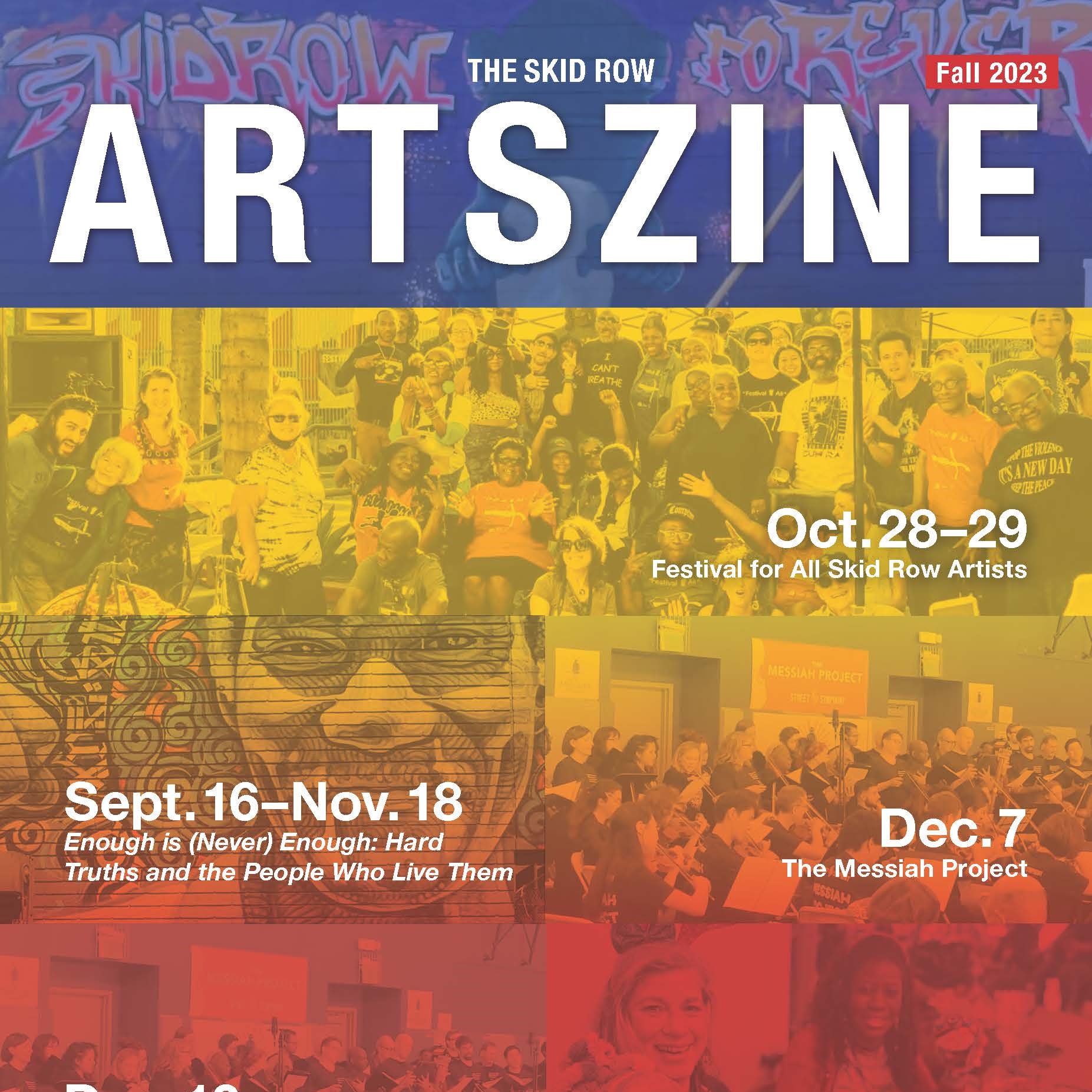 Photo of the Skid Row Arts Zine Cover Page 