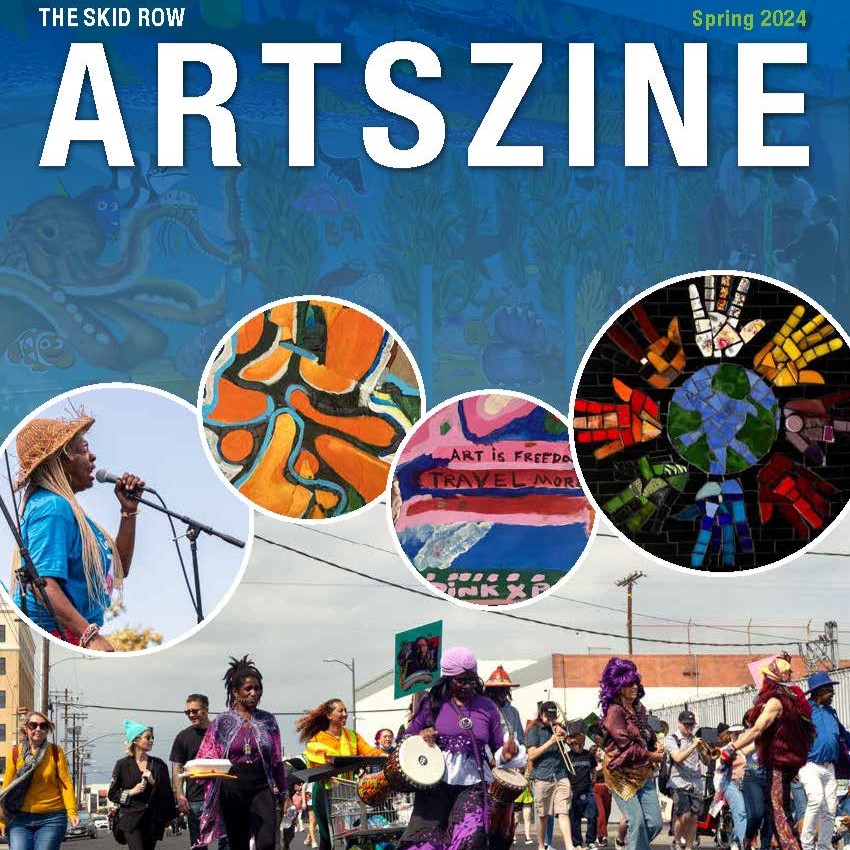 Photo of the Skid Row Arts Zine Cover Page 